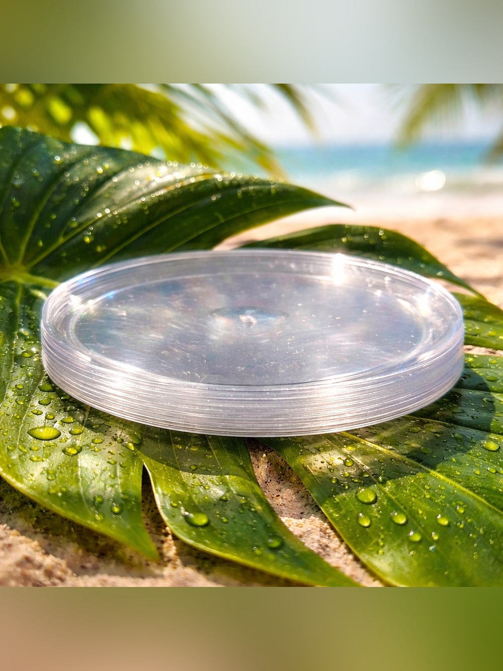 8 Clear Plastic Plant Pot Saucers
